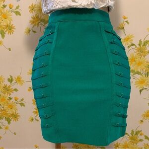 Wow couture bandage skirt Kelly green size M